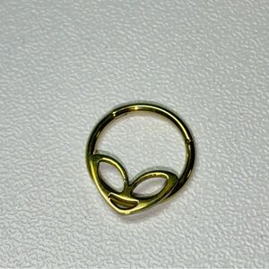 Gold titanium alien septum or daith clicker